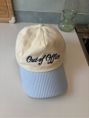 Recess Cream & Light Blue 'Out of Office' Baseball Cap